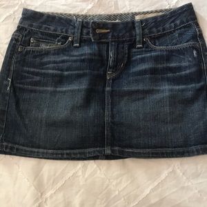 Blue jean mini skirt